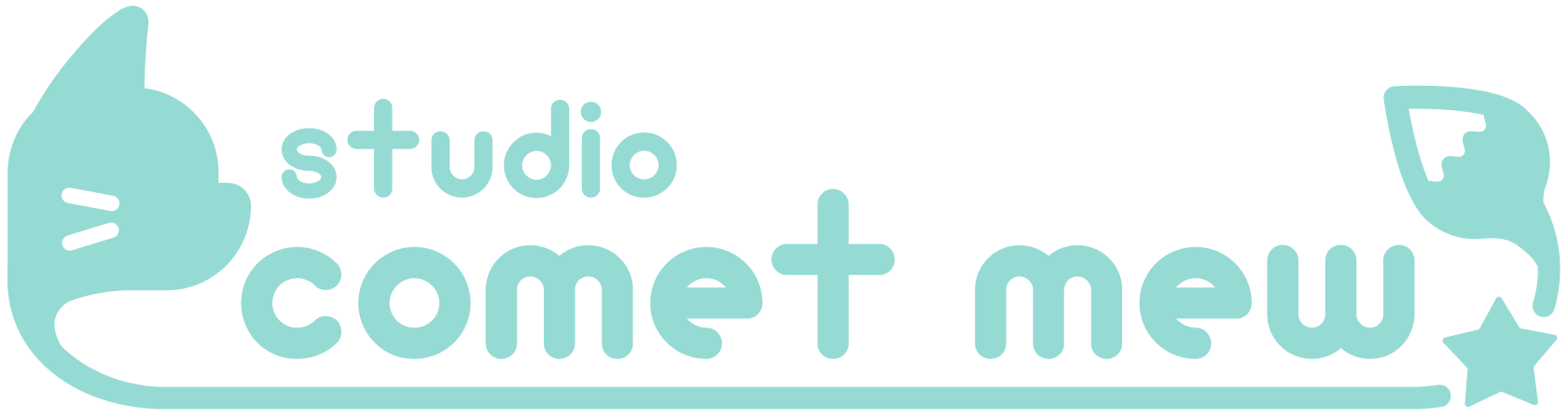 studio comet mewロゴ(横/別color)